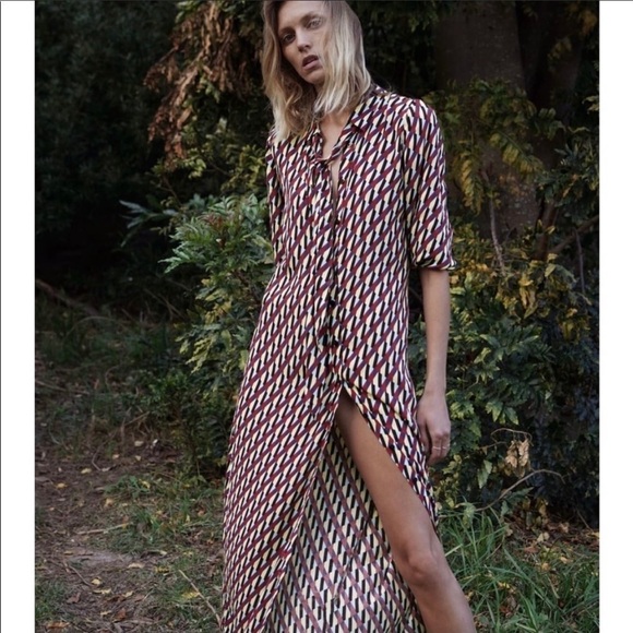 Zara PRINT DRESS Blue 0/4786/258/400/02​ - Picture 12 of 12